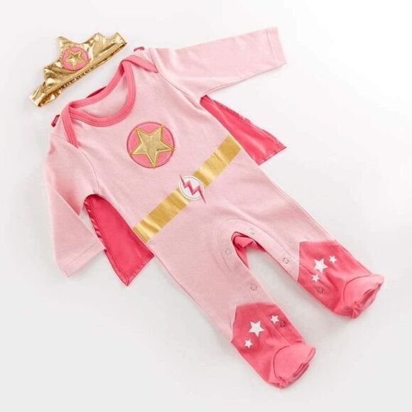 Brand New Baby Aspen Big Dreamzzz Baby Superhero 2-Piece Layette Set - Girls Siz - Picture 3 of 5